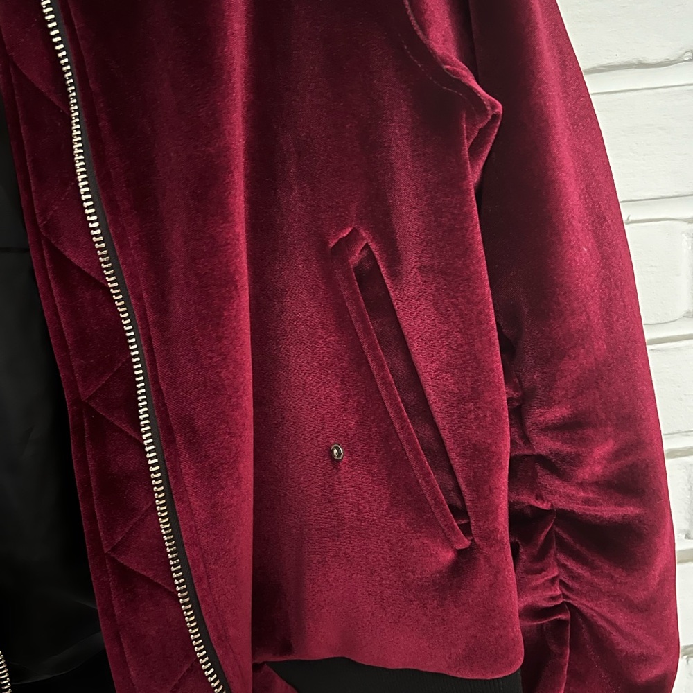 Grace Chow Velvet Bomber Jacket View 4